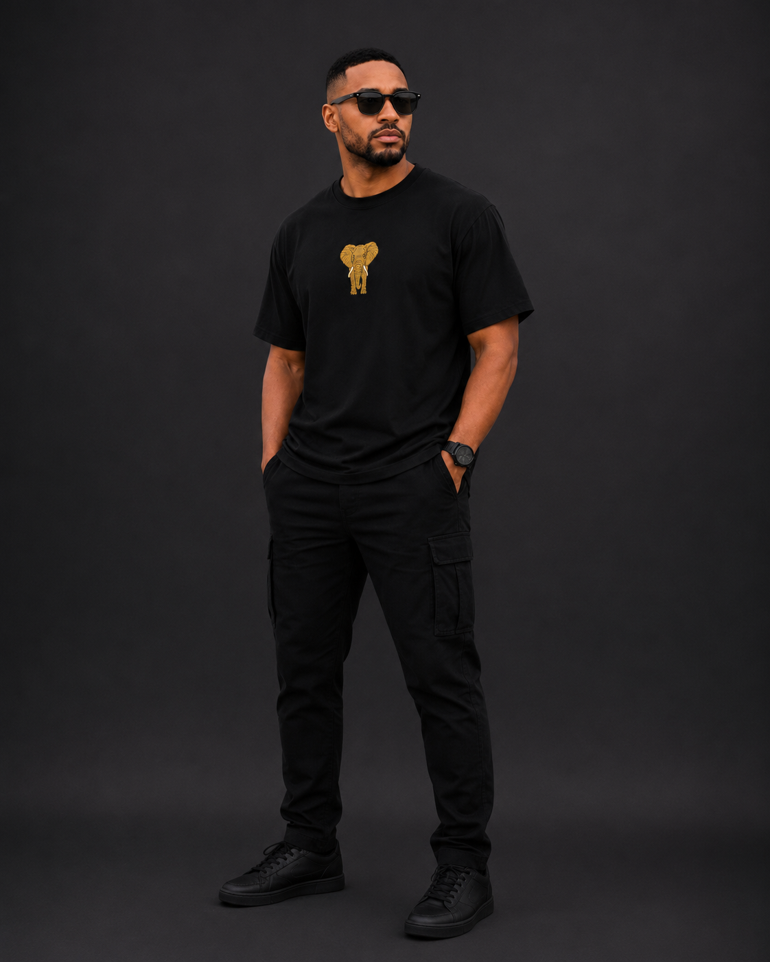 Elephant Tee in Black